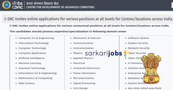 CDAC Recruitment 2026 for 800+ Project Engineers, Project Associates and Other Posts @ cdac.in