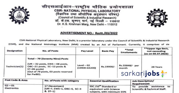 NPL Recruitment 2026 for 20+ Technicians and Other Posts