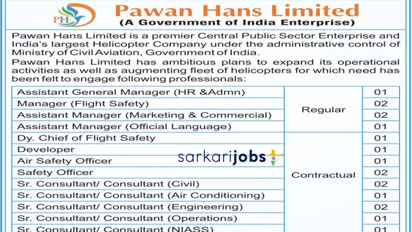 Pawan Hans Recruitment 2026 – Apply Online for Assistants, Technicians and Other Posts