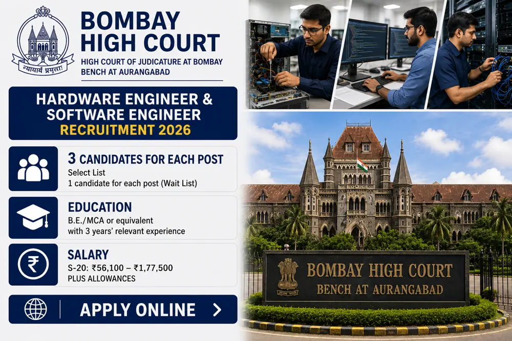 Bombay High Court Announces IT Engineers Recruitment 2026 with Pay Range of ₹56,100–₹1,77,500