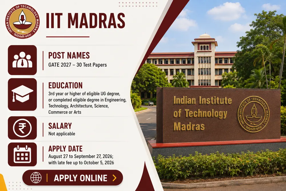GATE 2027 Registration Begins: Apply Online by September 27, Exams in February 2027