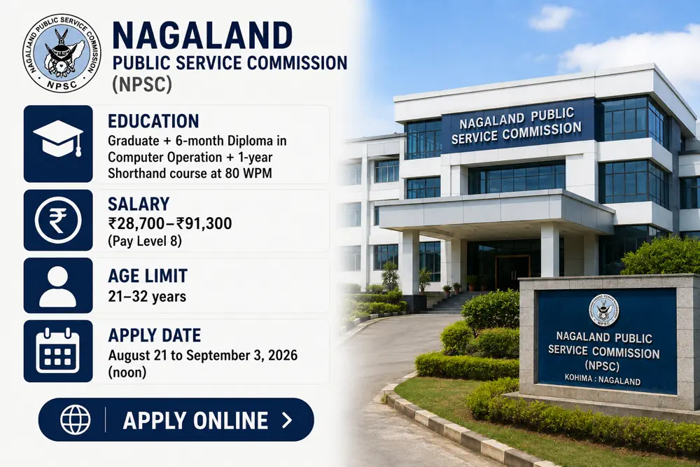 NPSC Stenographer Recruitment 2026: 27 Grade-III Vacancies, Apply Online by September 3