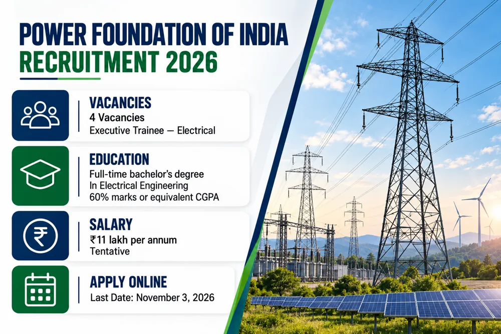 PFI Executive Trainee Recruitment 2026: Apply for Electrical Engineering Posts Through GATE 2025 by November 3