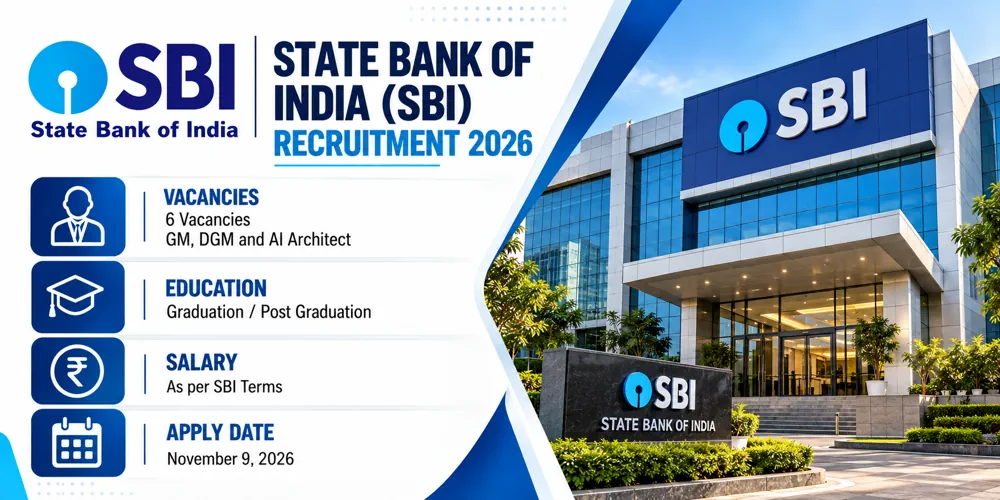 SBI Recruitment 2026: Applications Open for 6 AI Specialist Cadre Officer Posts Until November 9